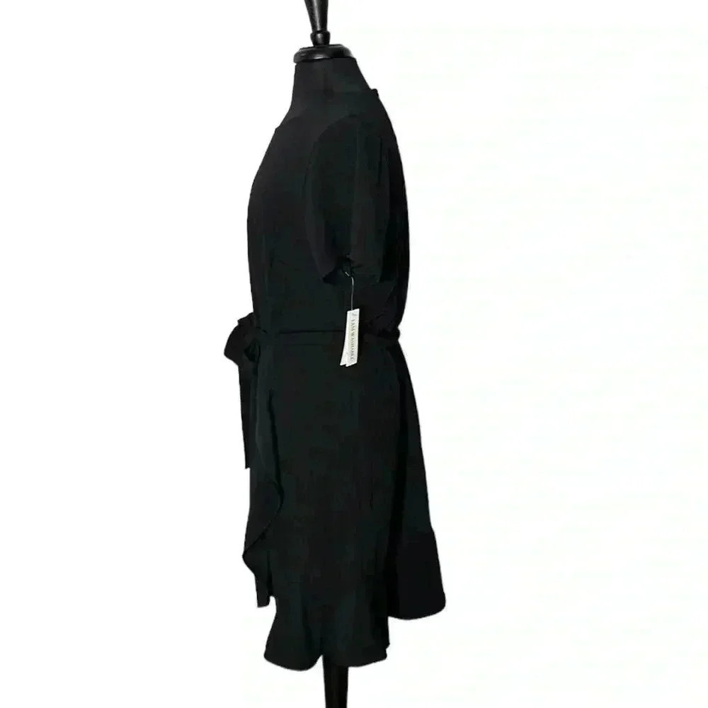 Shelby & Palmer Black Midi Tulip Dress Size 14W - Picture 3 of 8